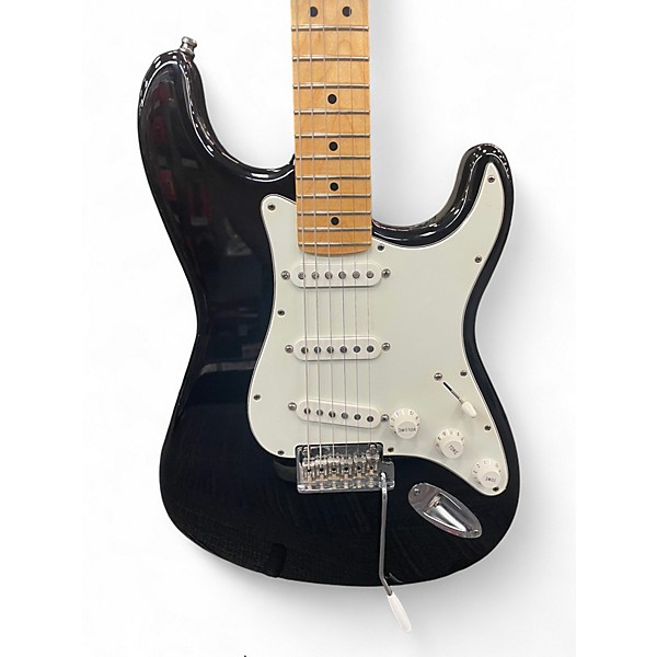 Used Fender American Standard Stratocaster Black Solid Body Electric Guitar