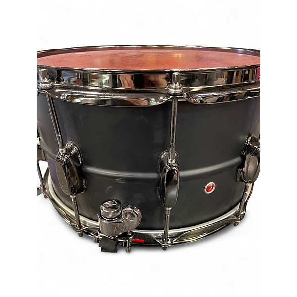 Used TAMA 8X14 S.L.P. BIG BLACK STEEL SNARE BLACK Drum