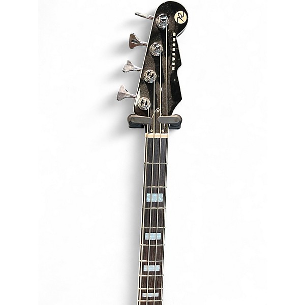 Used Reverend thundergun Metallic Silver Electric Bass Guitar
