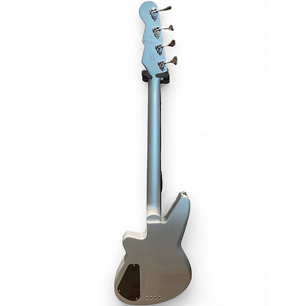 Used Reverend thundergun Metallic Silver Electric Bass Guitar