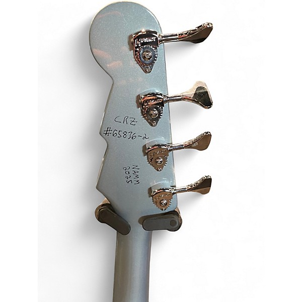Used Reverend thundergun Metallic Silver Electric Bass Guitar