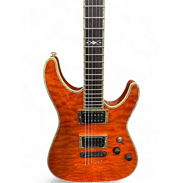 Used Schecter Guitar Research C1 ELITE Amber Solid Body Electric Guitar
