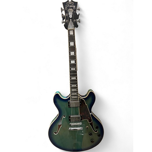 Used D'Angelico Premier Series DC Ocean Blue Burst Hollow Body Electric Guitar