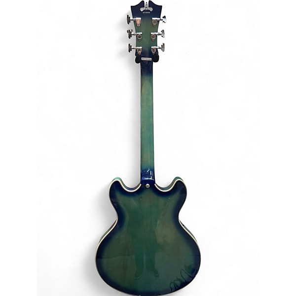 Used D'Angelico Premier Series DC Ocean Blue Burst Hollow Body Electric Guitar