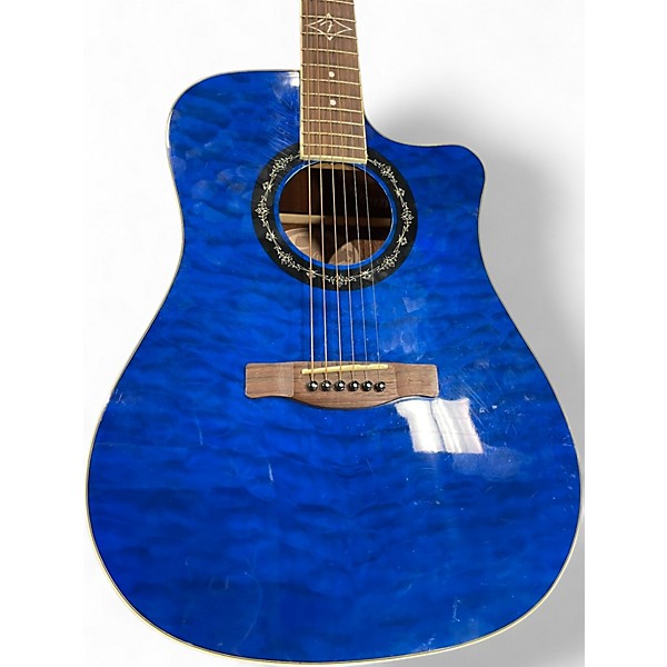 Used Fender T Bucket 300CE Blue Acoustic Electric Guitar