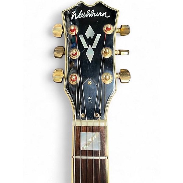 Used Washburn J6 Washington Natural Hollow Body Electric Guitar