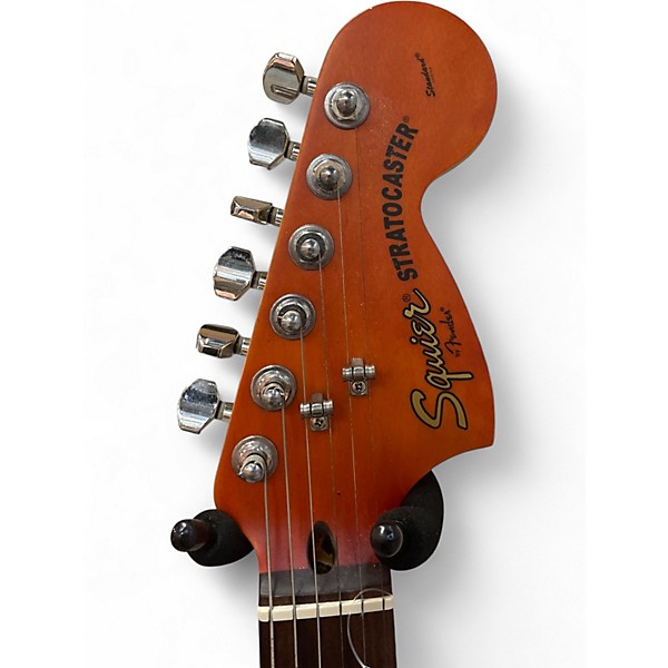 Used Squier Deluxe Stratocaster Walnut Solid Body Electric Guitar