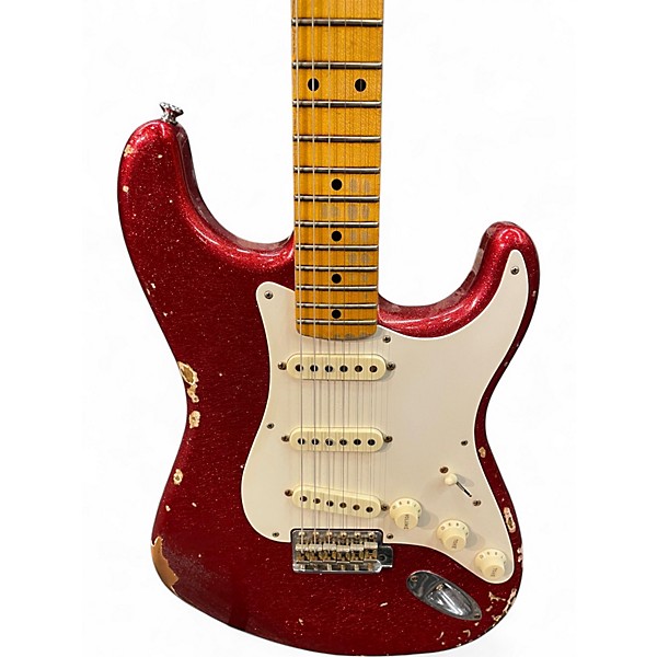 Used Fender Custom Shop Ltd Edition El Diablo Stratocaster Relic Candy Apple Red Sparkle  Solid Body Electric Guitar
