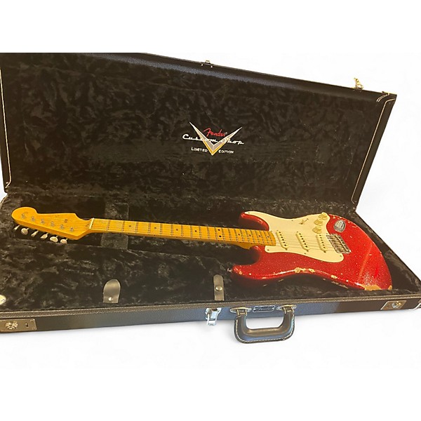 Used Fender Custom Shop Ltd Edition El Diablo Stratocaster Relic Candy Apple Red Sparkle  Solid Body Electric Guitar