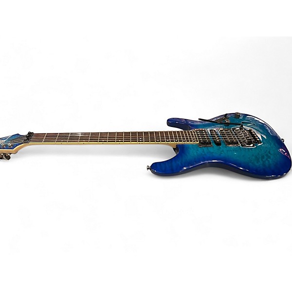 Used Ibanez S670QM TRANS BLUE Solid Body Electric Guitar