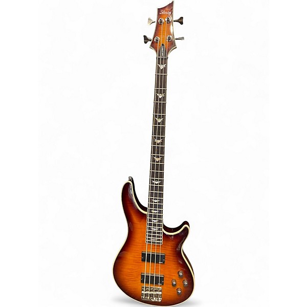 Used Schecter Guitar Research Omen Extreme 4 String Vintage Sunburst Electric Bass Guitar