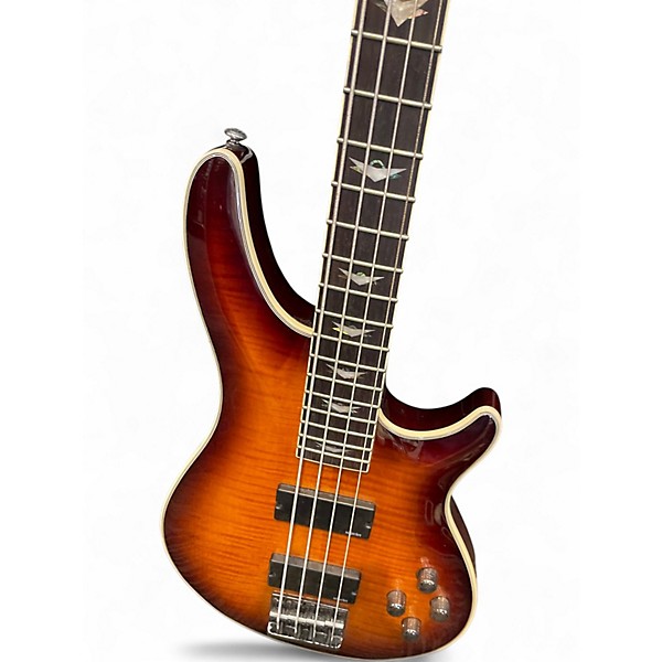 Used Schecter Guitar Research Omen Extreme 4 String Vintage Sunburst Electric Bass Guitar