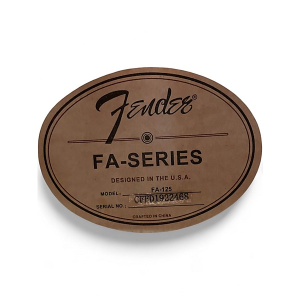 Used Fender FA-125 Natural Acoustic Guitar