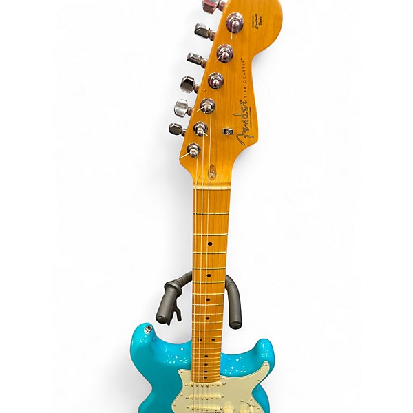 Used 2022 Fender American Professional II Stratocaster miami blue Solid Body Electric Guitar