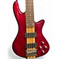 Used Schecter Guitar Research Stiletto Elite 5 String Crimson Red Trans Electric Bass Guitar