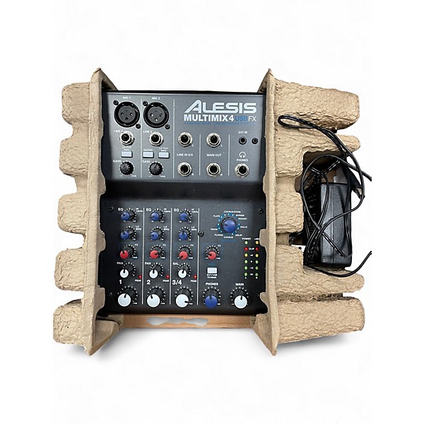 Used Alesis MultiMix 4 USB FX 4-Channel Unpowered Mixer