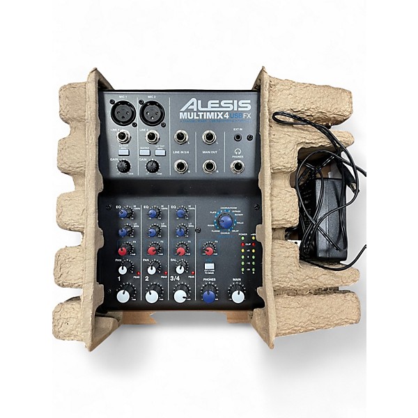 Used Alesis MultiMix 4 USB FX 4-Channel Unpowered Mixer