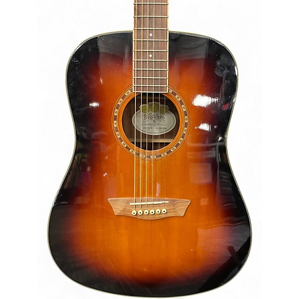 Used Washburn WD7SATB 2 Color Sunburst Acoustic Guitar