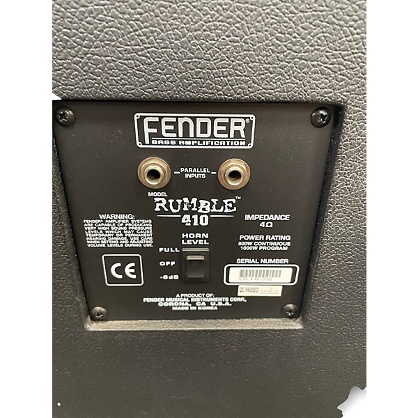 Used Fender Rumble 410 4x10 Bass Cabinet