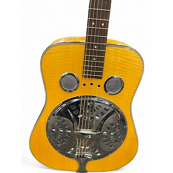 Used Morrell Music resonator natural flame maple Resonator Guitar