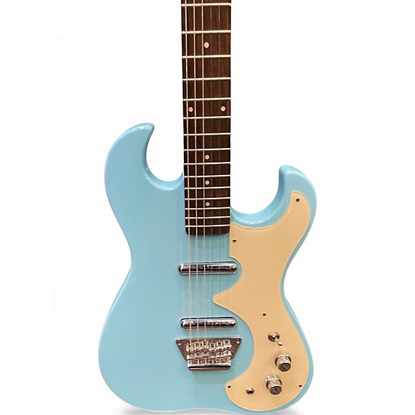 Used Silvertone 1449 Daphne Blue Solid Body Electric Guitar