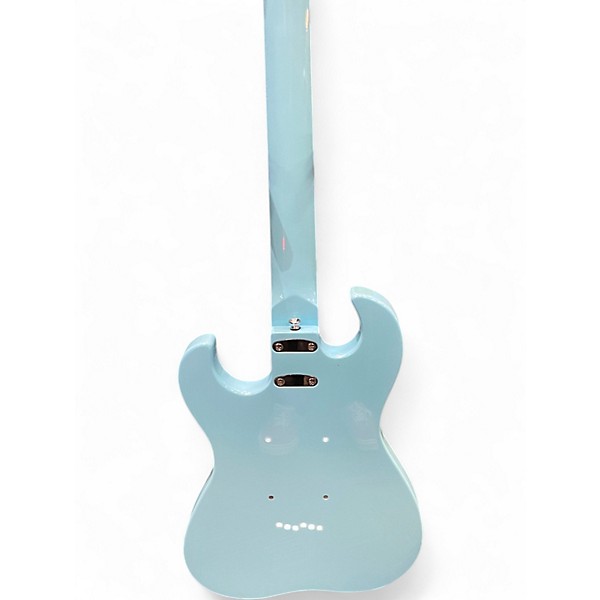 Used Silvertone 1449 Daphne Blue Solid Body Electric Guitar