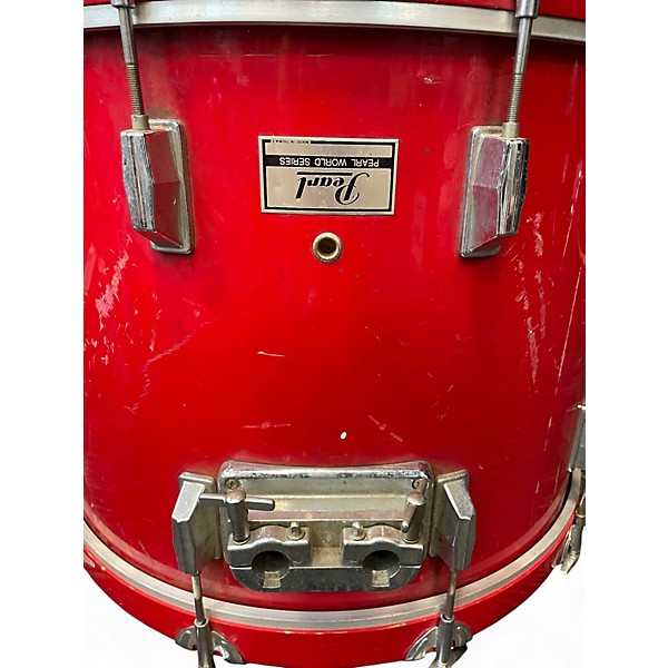 Used Pearl 5 Piece World Series red Drum Kit