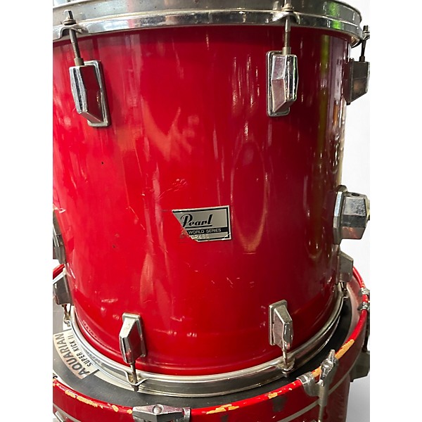 Used Pearl 5 Piece World Series red Drum Kit