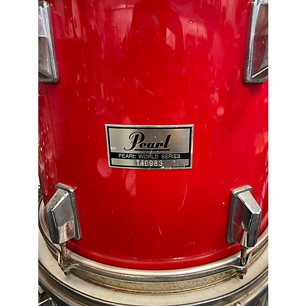 Used Pearl 5 Piece World Series red Drum Kit