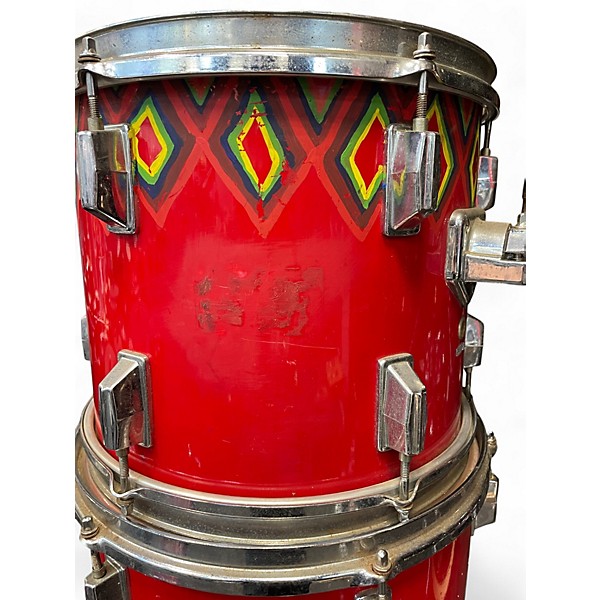 Used Pearl 5 Piece World Series red Drum Kit