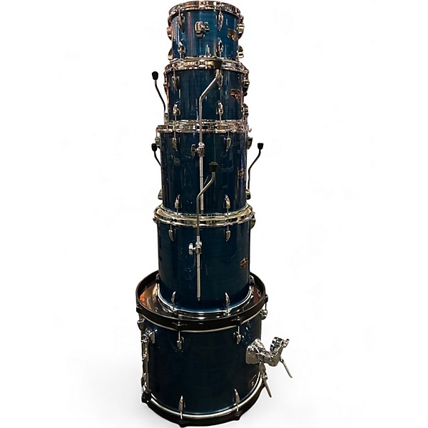 Used TAMA 5 Piece Imperialstar Hairline Blue Drum Kit