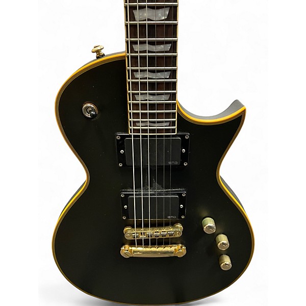 Used ESP EC1000 Black and Gold Solid Body Electric Guitar
