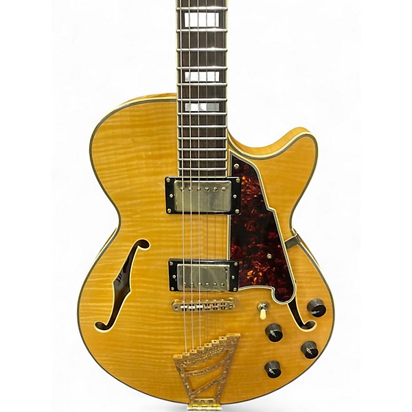 Used D'Angelico EX-SS Yellow Tiger Hollow Body Electric Guitar