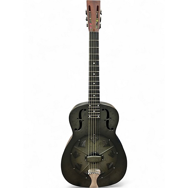 Used National NRP-B Black Rust Resonator Guitar