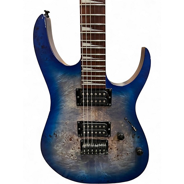 Used Ibanez RGRT621DPB Blue Lagoon Burst Flat Solid Body Electric Guitar