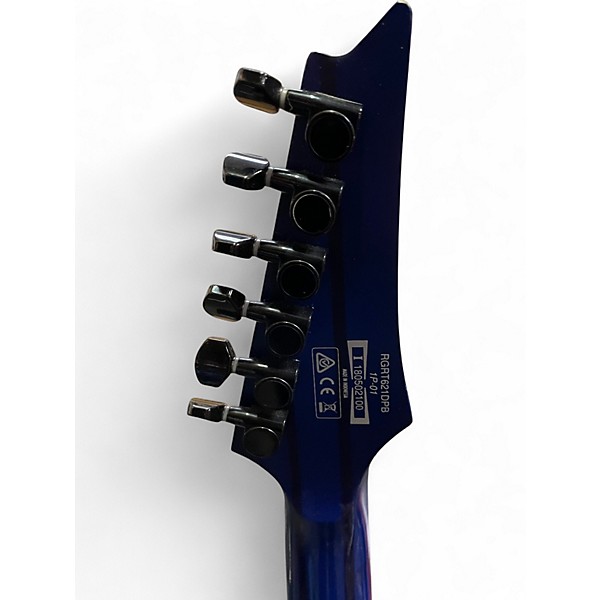 Used Ibanez RGRT621DPB Blue Lagoon Burst Flat Solid Body Electric Guitar