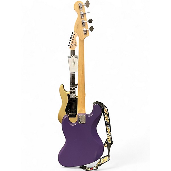 Used Squier Affinity Jazz Bass Purple Electric Bass Guitar