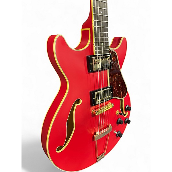 Used Ibanez amh90 Red Hollow Body Electric Guitar