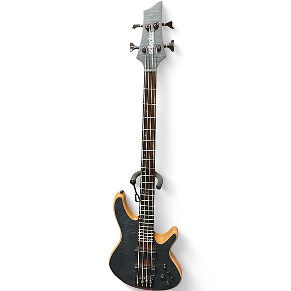 Used Schecter Guitar Research Charles Berthoud CB-4 See Thru Black Stain Electric Bass Guitar