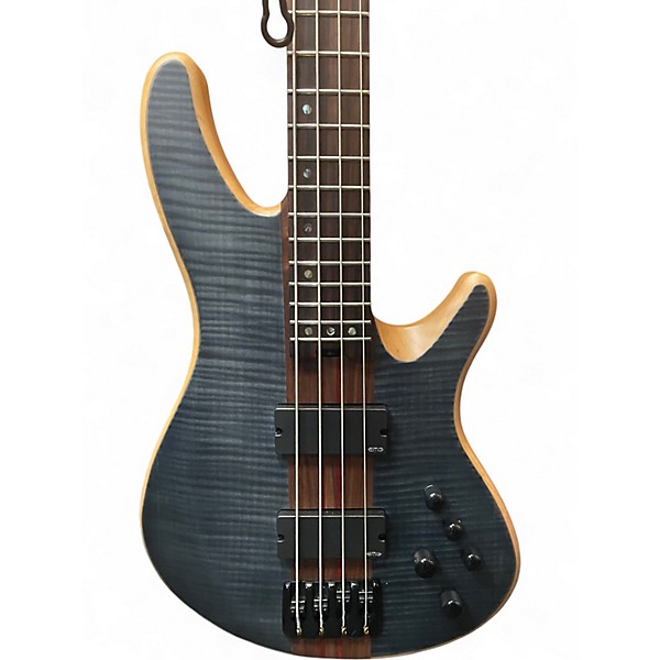 Used Schecter Guitar Research Charles Berthoud CB-4 See Thru Black Stain Electric Bass Guitar