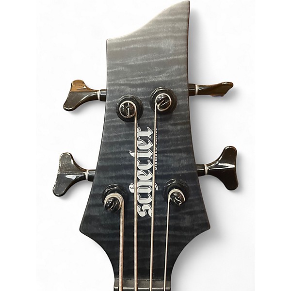 Used Schecter Guitar Research Charles Berthoud CB-4 See Thru Black Stain Electric Bass Guitar