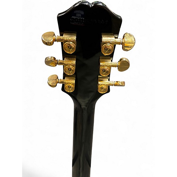 Used Epiphone Les Paul Custom Black and Gold Solid Body Electric Guitar