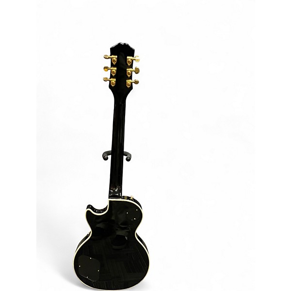 Used Epiphone Les Paul Custom Black and Gold Solid Body Electric Guitar