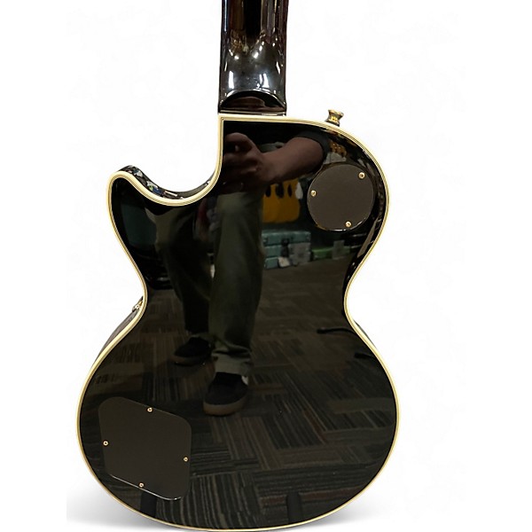 Used Epiphone Les Paul Custom Black and Gold Solid Body Electric Guitar