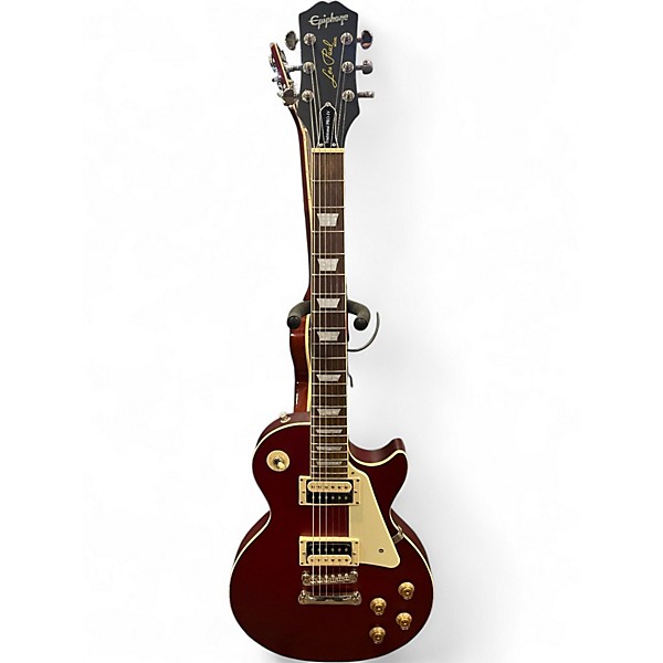 Used Epiphone Les Paul Traditional Pro IV Satin Red Solid Body Electric Guitar