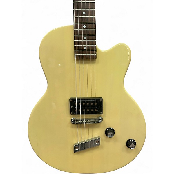 Used DeArmond M55 Antique White Solid Body Electric Guitar