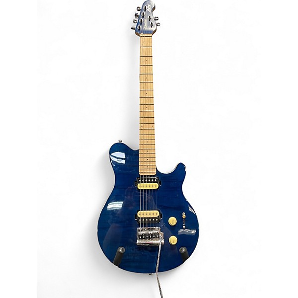 Used Sterling by Music Man Axis Trans Blue Solid Body Electric Guitar