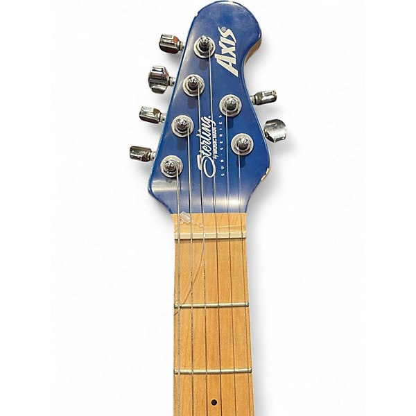 Used Sterling by Music Man Axis Trans Blue Solid Body Electric Guitar