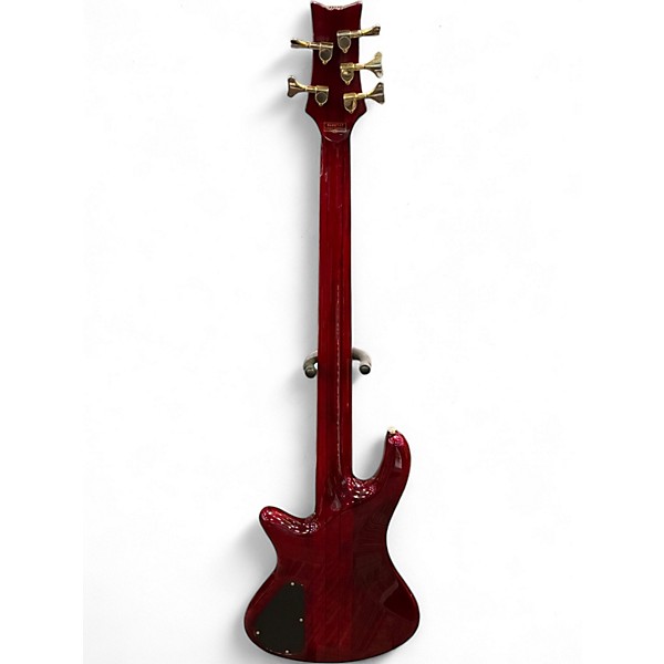 Used Schecter Guitar Research elite-5 Black Cherry Electric Bass Guitar