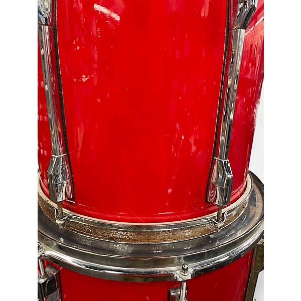 Vintage 1980s Pearl 5 Piece SESSION ELITE Candy Apple Red Drum Kit